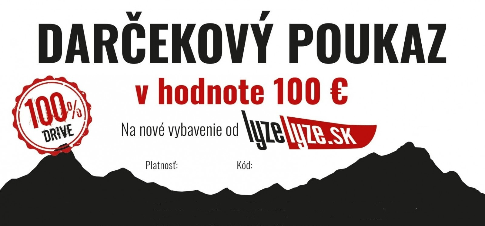 LyzeLyze.cz Digitálny darčekový poukaz 100 Euro