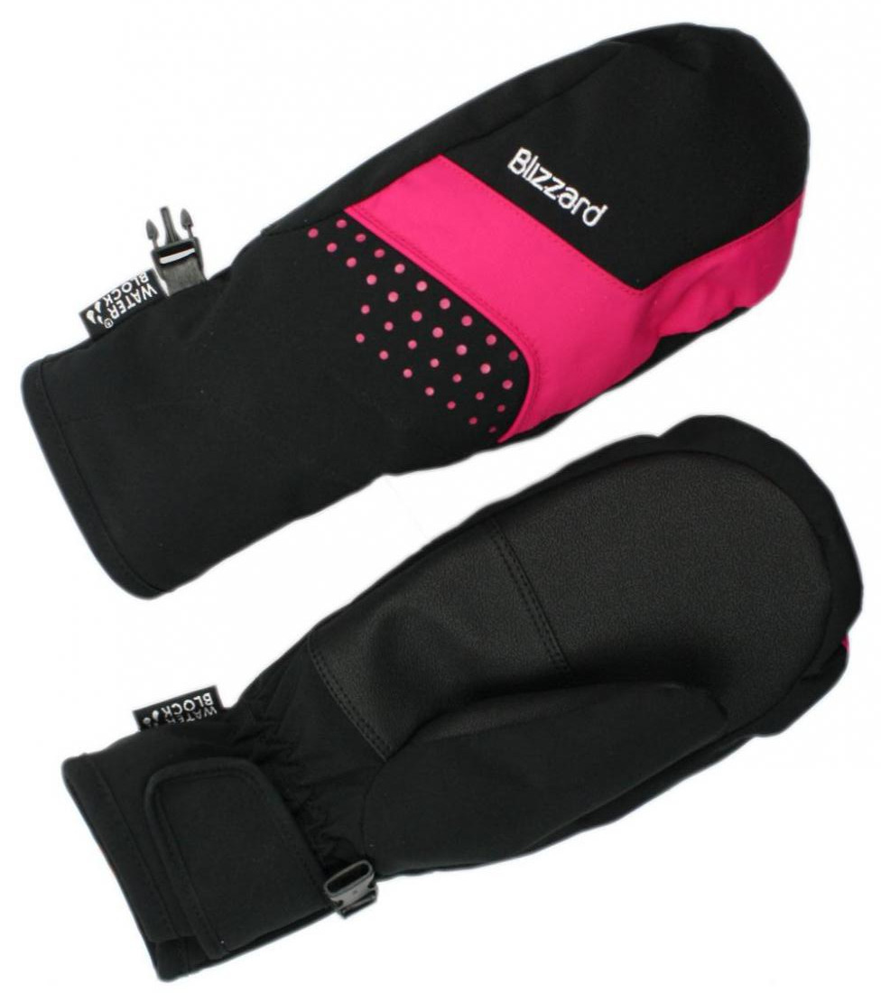 Blizzard Mitten Junior Ski Gloves - černá/růžová