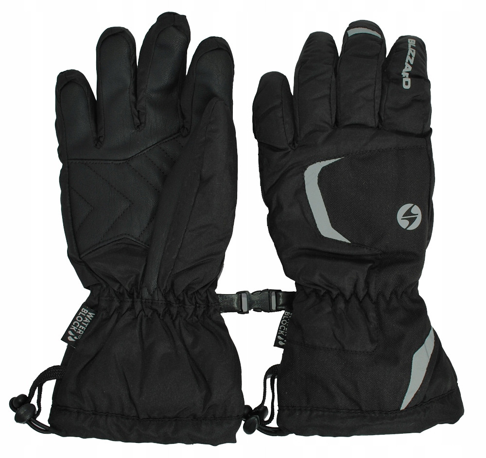 Blizzard Reflex Junior Ski Gloves - černá/stříbrná