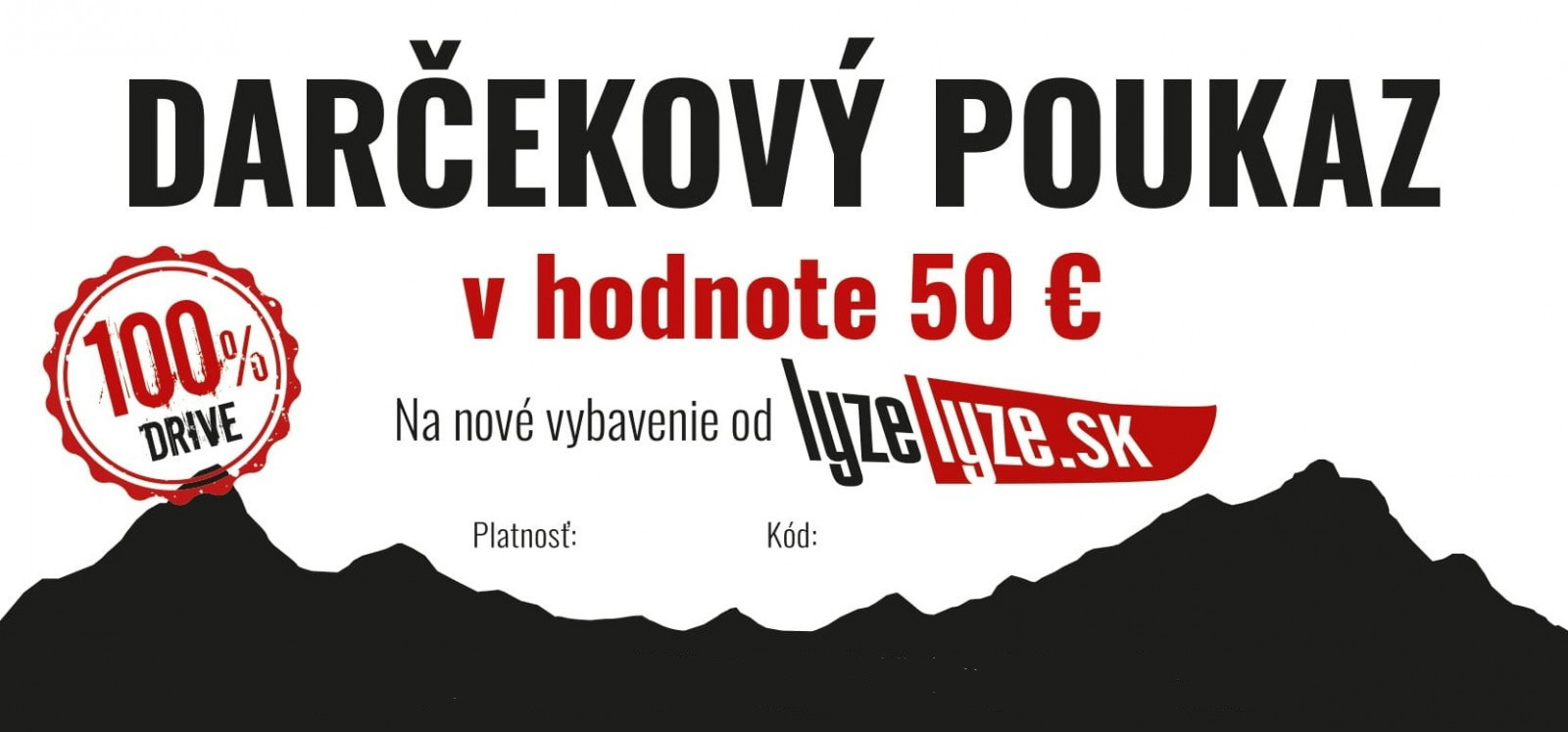 LyzeLyze.cz Digitálny darčekový poukaz 50 Euro