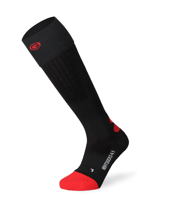 Lenz Heat Sock 4.1 Toe Cap Regular Fit - černá/červená