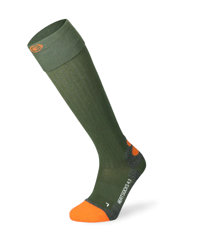 Lenz Heat Sock 4.1 Toe Cap Regular Fit - zelená/oranžová