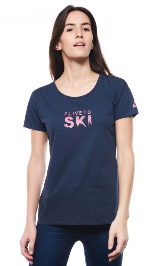 Fischer Live To Ski T-Shirt - modrá
