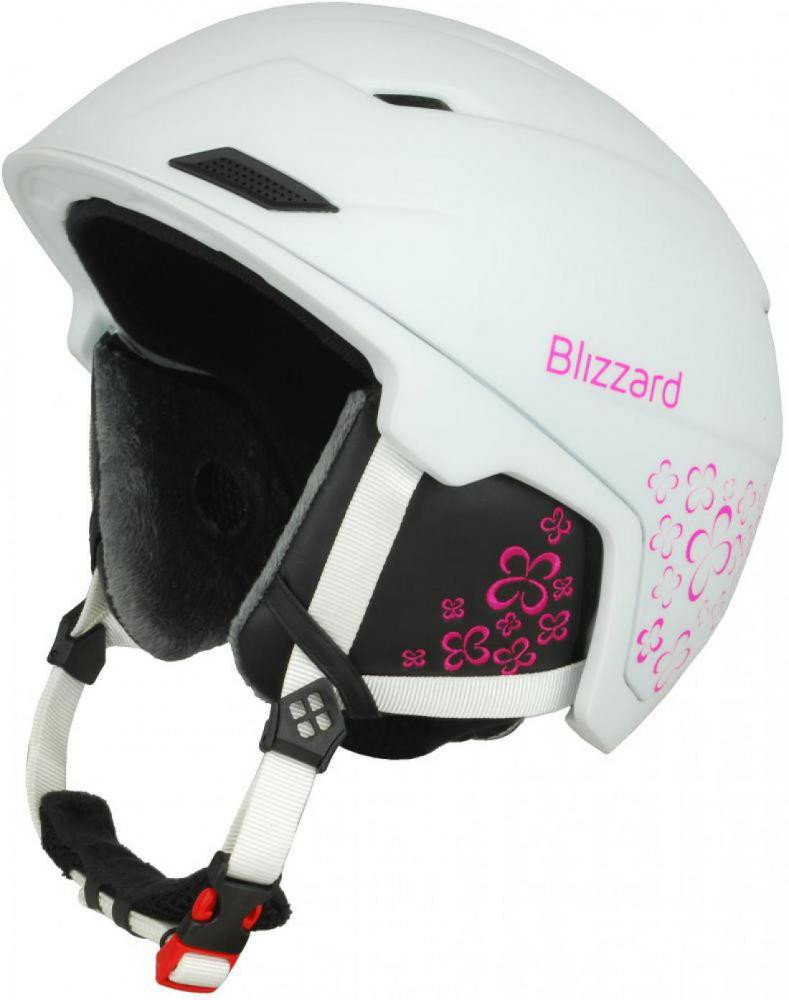 Blizzard Viva Double Ski Helmet - white matt/magenta flowers 2020/2021