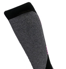 Wool Sport ski socks - černá/růžová