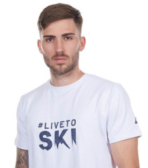 Live To Ski T-Shirt - bílá